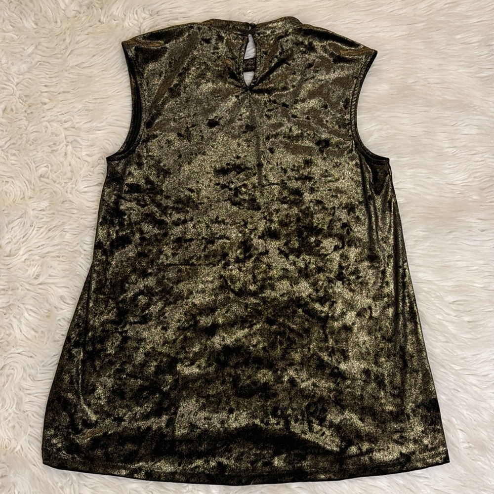 Vince Camuto sleeveless top size Medium color black/gold metallic - Picture 4 of 5